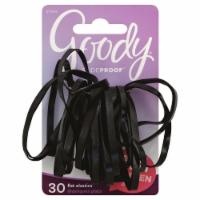 slide 1 of 1, Goody Slideproof Latex Black Elastic Hair Ties, 30 ct