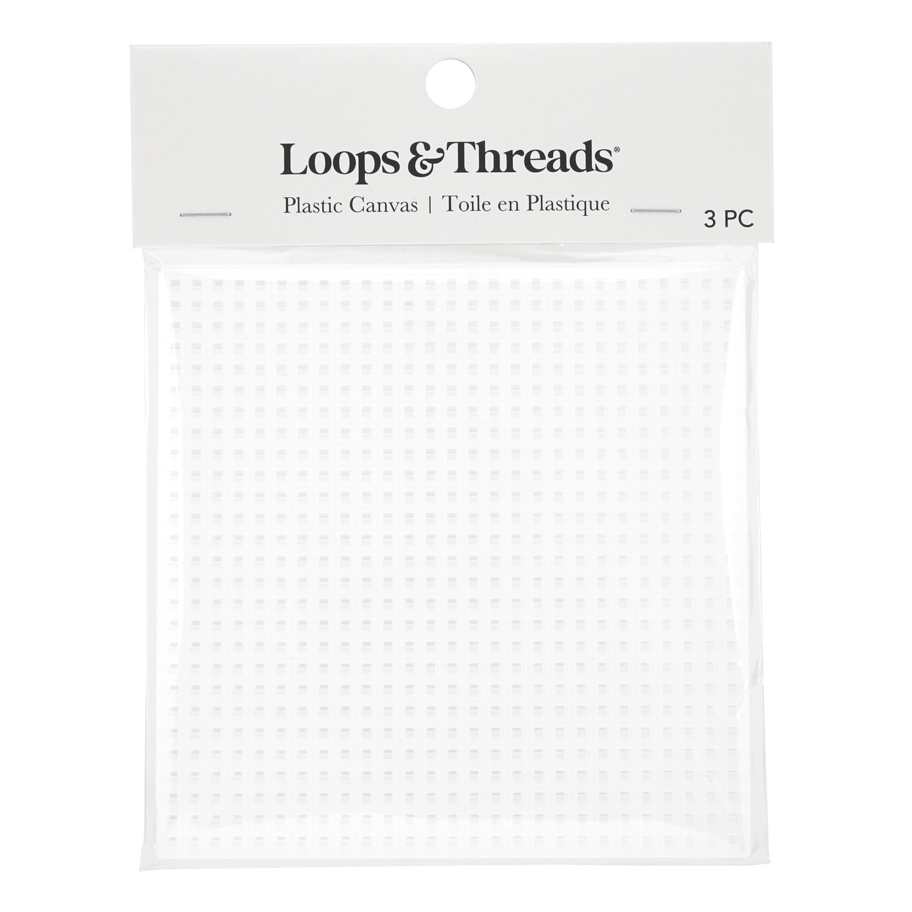 slide 2 of 2, 4" Clear Square Plastic Canvases By Loops & Threads, 4 in