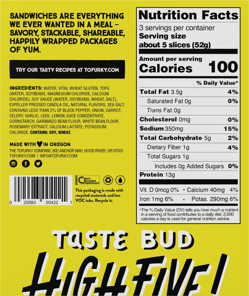 slide 3 of 6, Tofurky Peppered Deli, 5.5 oz