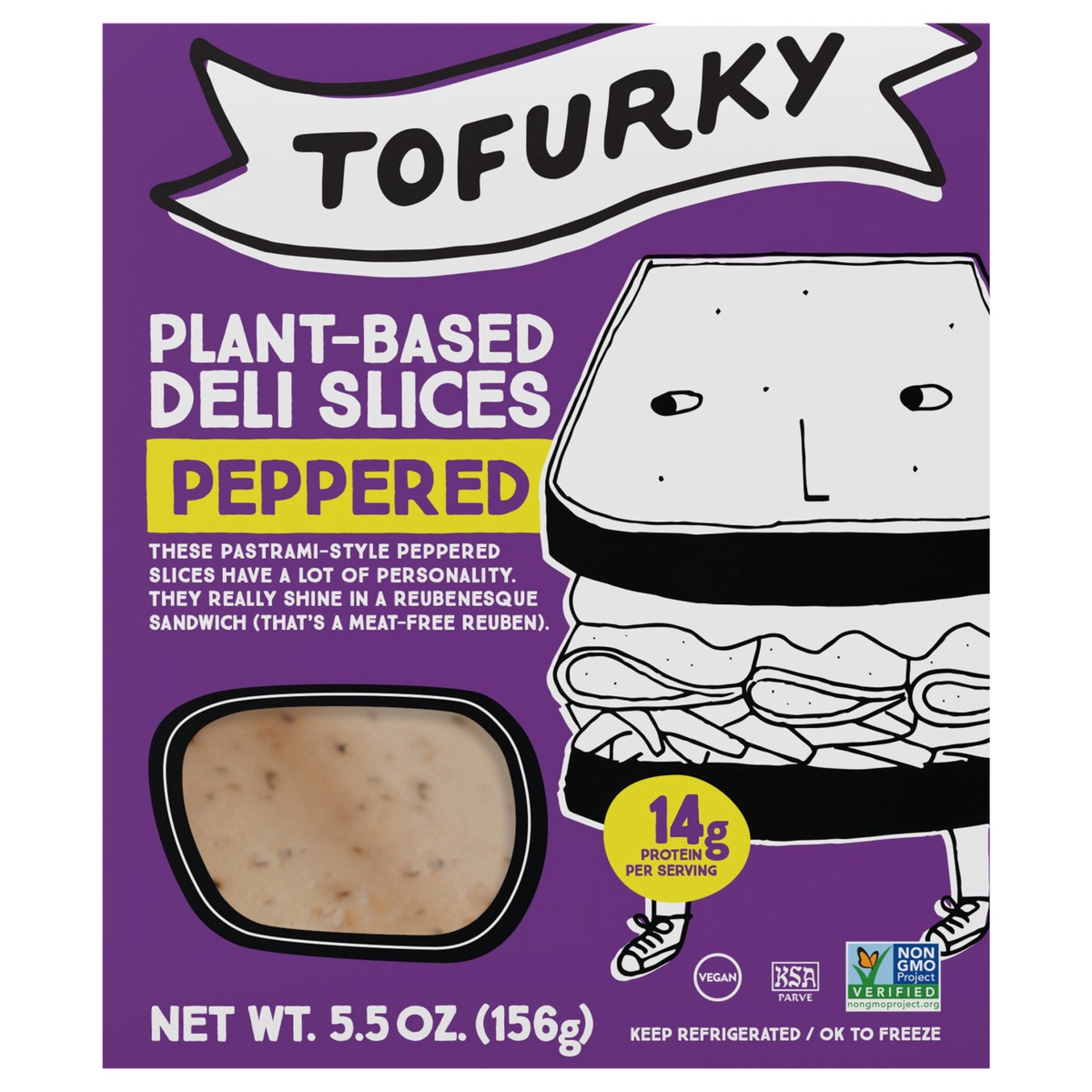slide 1 of 6, Tofurky Peppered Deli, 5.5 oz