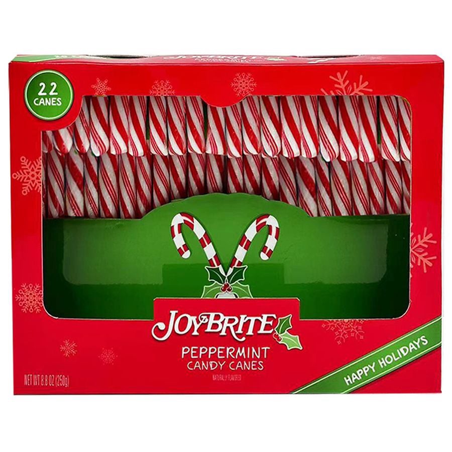 slide 1 of 1, Joybrite Candy Canes Peppermint, 22 ct