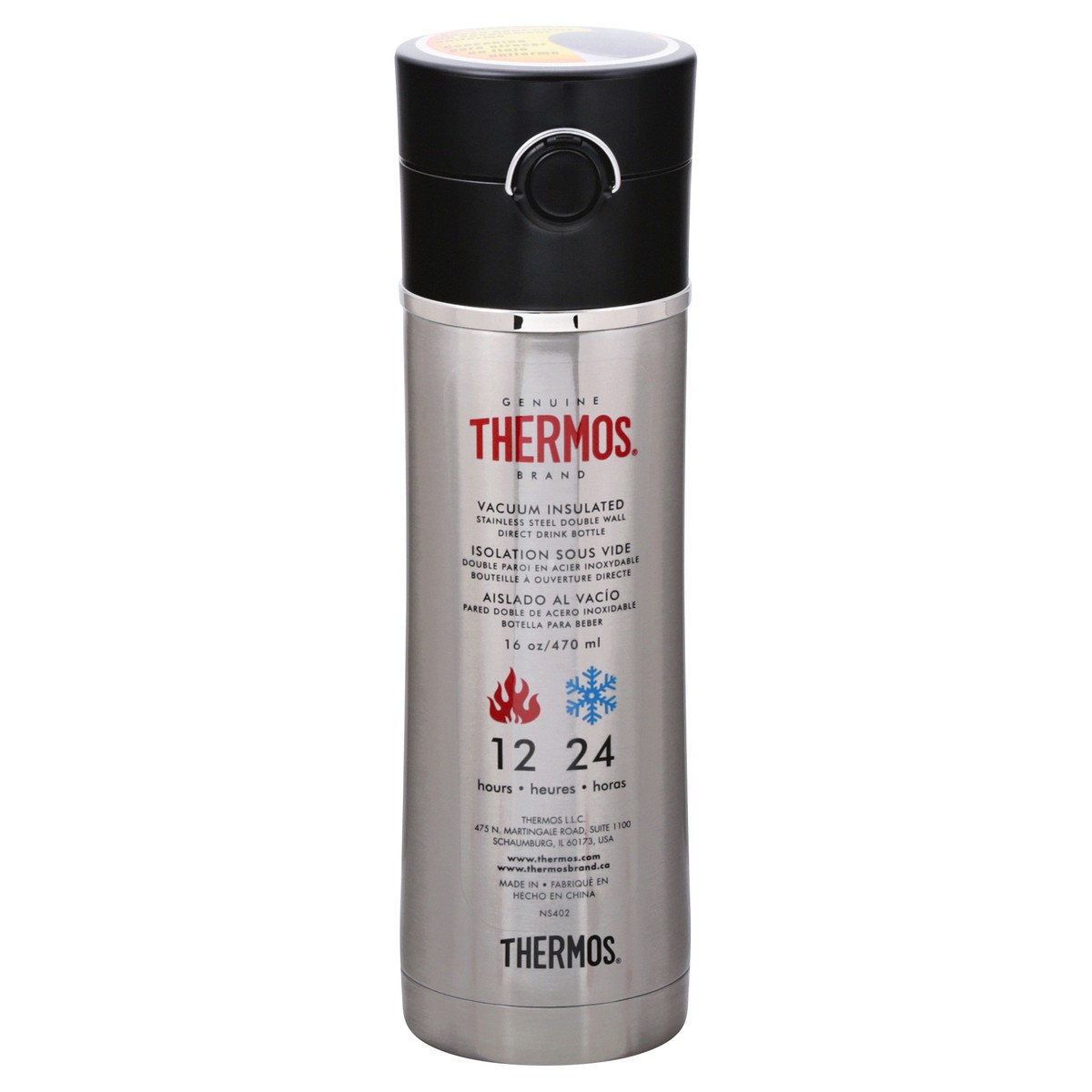 slide 9 of 9, Thermos 16 Ounce Vacuum Insulated Direct Drink Bottle 1 ea, 1 ct