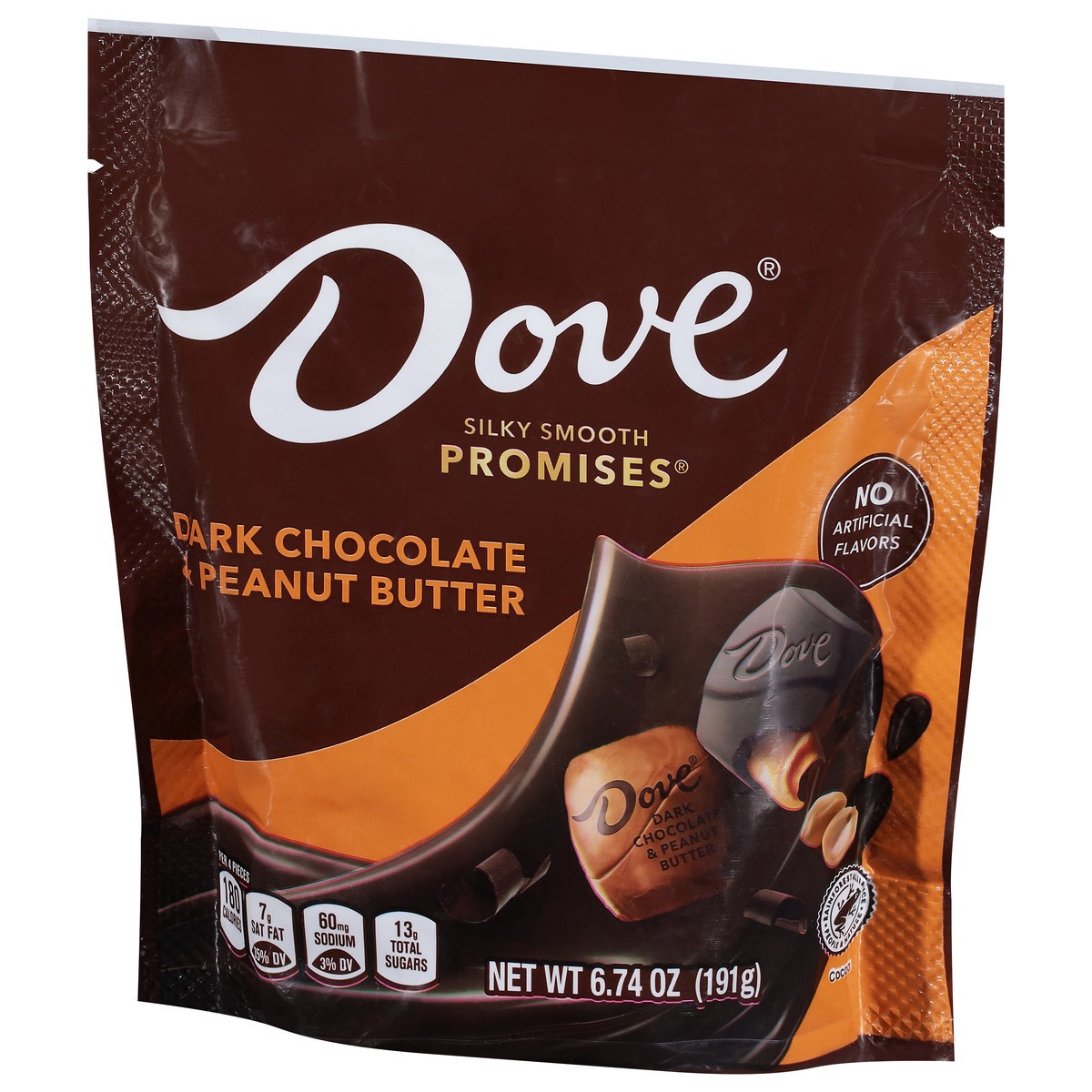 slide 10 of 13, Dove Promises Dark Chocolate & Peanut Butter Candy, 6.74 Oz Bag, 6.74 oz