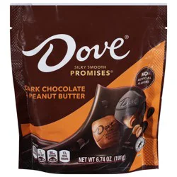DOVE PROMISES Dark Chocolate & Peanut Butter Candy, 6.74 Oz Bag