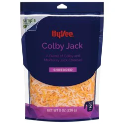 Hy-vee Colby Jack A Blend Of Colby And Monterey Jack Shredded Cheeses - 8 oz