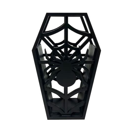 slide 1 of 1, 8" Spider Coffin Tabletop Decor By Ashland, 4.88 in x 2.95 in x 7.87 in