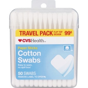 slide 1 of 1, CVS Health Cotton Swabs Paper Sticks, 50 ct