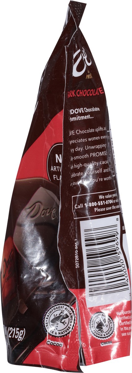 slide 4 of 14, DOVE PROMISES Dark Chocolate Candy Bag, 7.61-Ounces, 7.61 oz