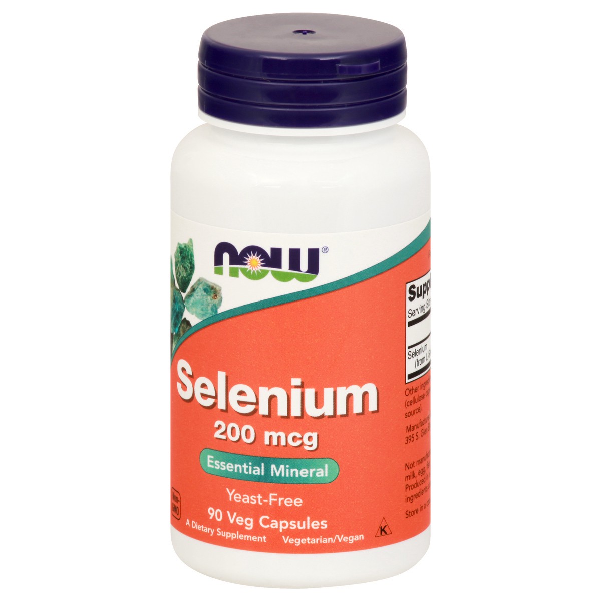slide 6 of 9, NOW Supplements Selenium 200 mcg - 90 Veg Capsules, 90 ct