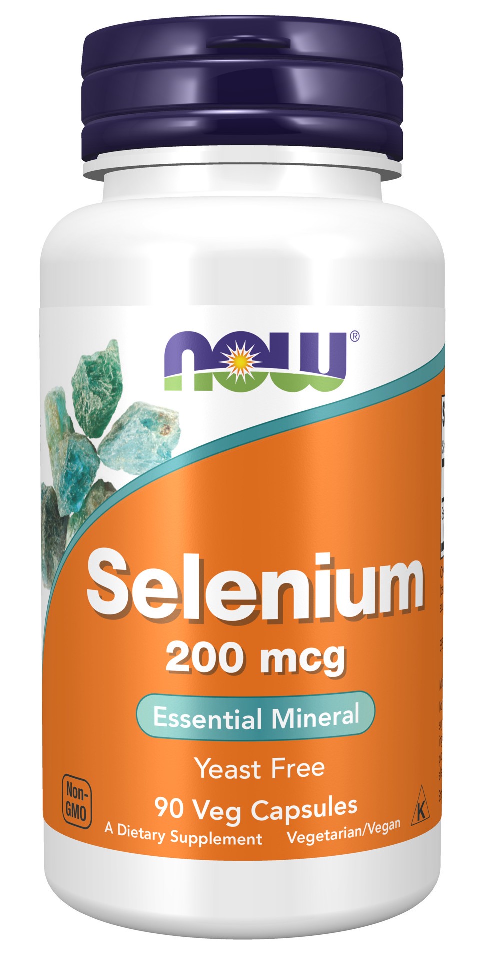 slide 1 of 9, NOW Supplements Selenium 200 mcg - 90 Veg Capsules, 90 ct