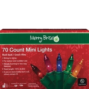 slide 1 of 1, Merry Brite 70 Count 15 Ft Multi Color Mini Lights, 1 ct