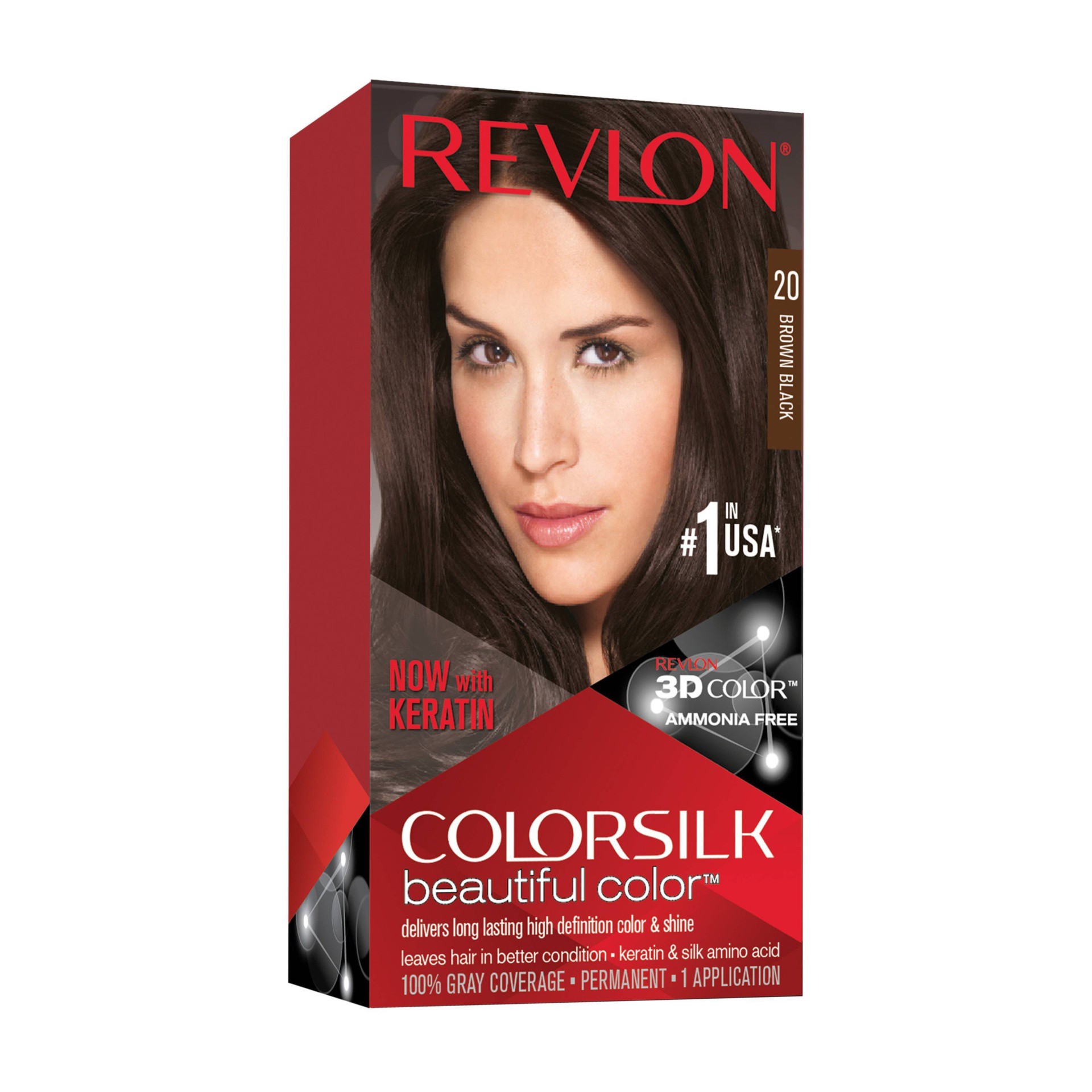 slide 1 of 5, Revlon Colorsilk Brown Black Color, 1 ct