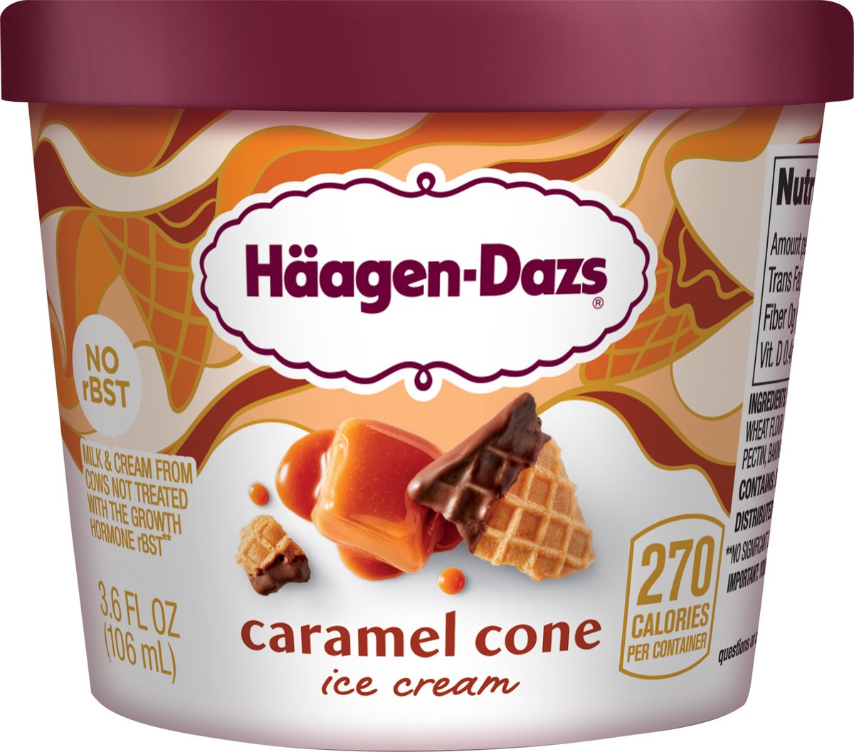 slide 1 of 1, Häagen-Dazs Caramel Cone Ice Cream, Snack Cup 3.6 Oz, 3.6 fl oz