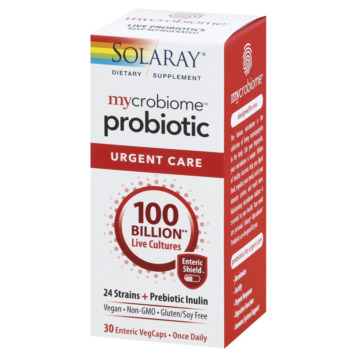 slide 6 of 10, Solaray Mycrobiome Probiotic Urgent Care Formula, 30 ct