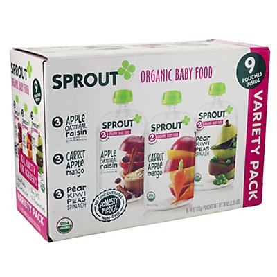 slide 1 of 1, Sprout Stage 2 Variety Pack, 9 ct; 4 oz