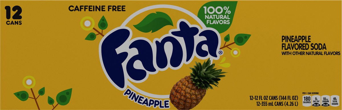 slide 3 of 9, Fanta Pineapple, 12 ct; 12 oz