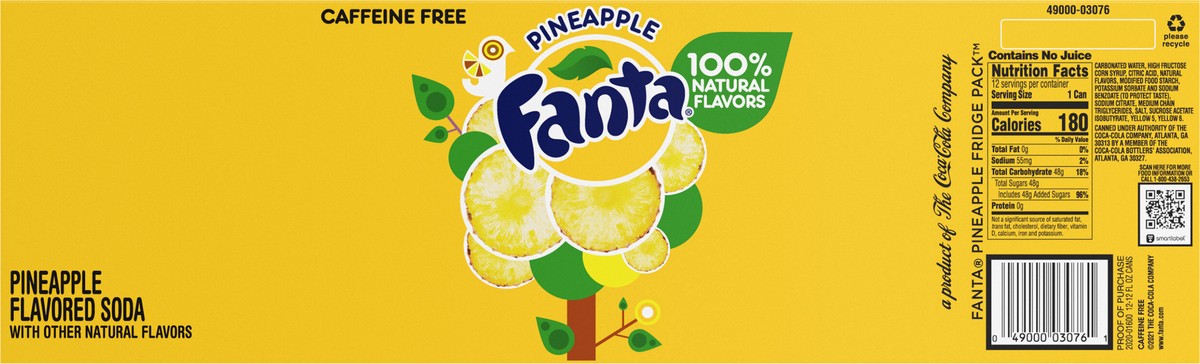 slide 2 of 9, Fanta Pineapple, 12 ct; 12 oz