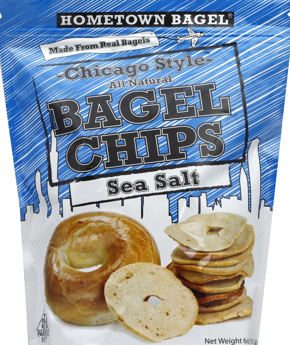 slide 2 of 3, Hometown Bagel Bagel Chips 6 oz, 6 oz