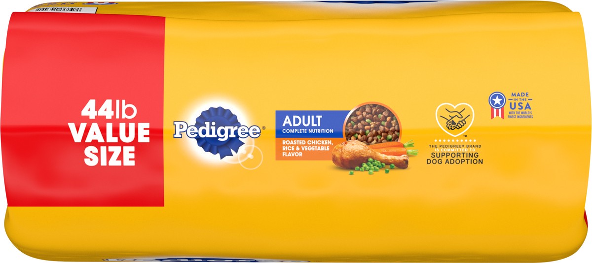 slide 8 of 16, Pedigree Adult Roasted Chicken & Vegetable Flavor Food for Dogs Value Size 44 lb, 44 lb