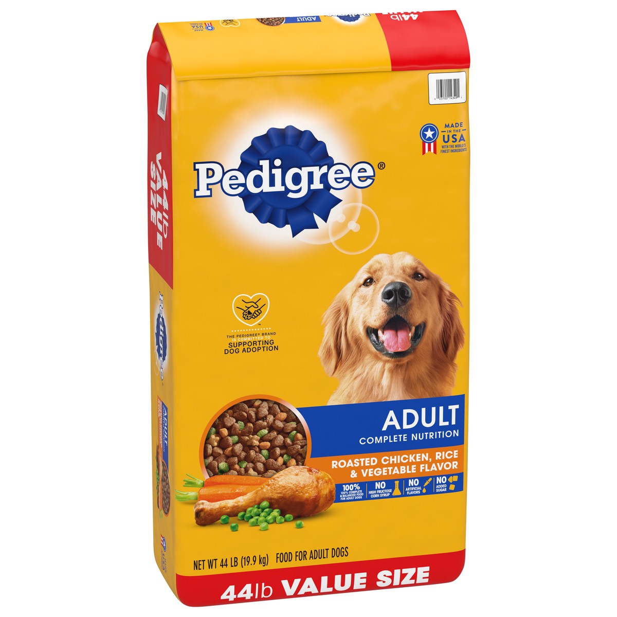 slide 12 of 16, Pedigree Adult Roasted Chicken & Vegetable Flavor Food for Dogs Value Size 44 lb, 44 lb
