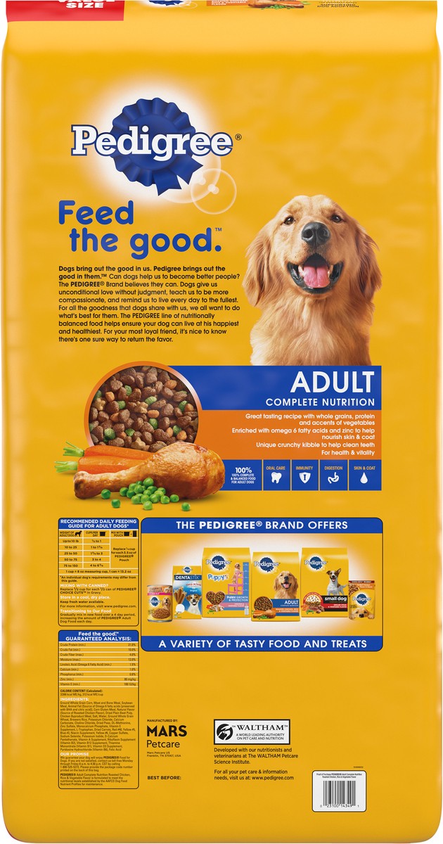 slide 6 of 16, Pedigree Adult Roasted Chicken & Vegetable Flavor Food for Dogs Value Size 44 lb, 44 lb