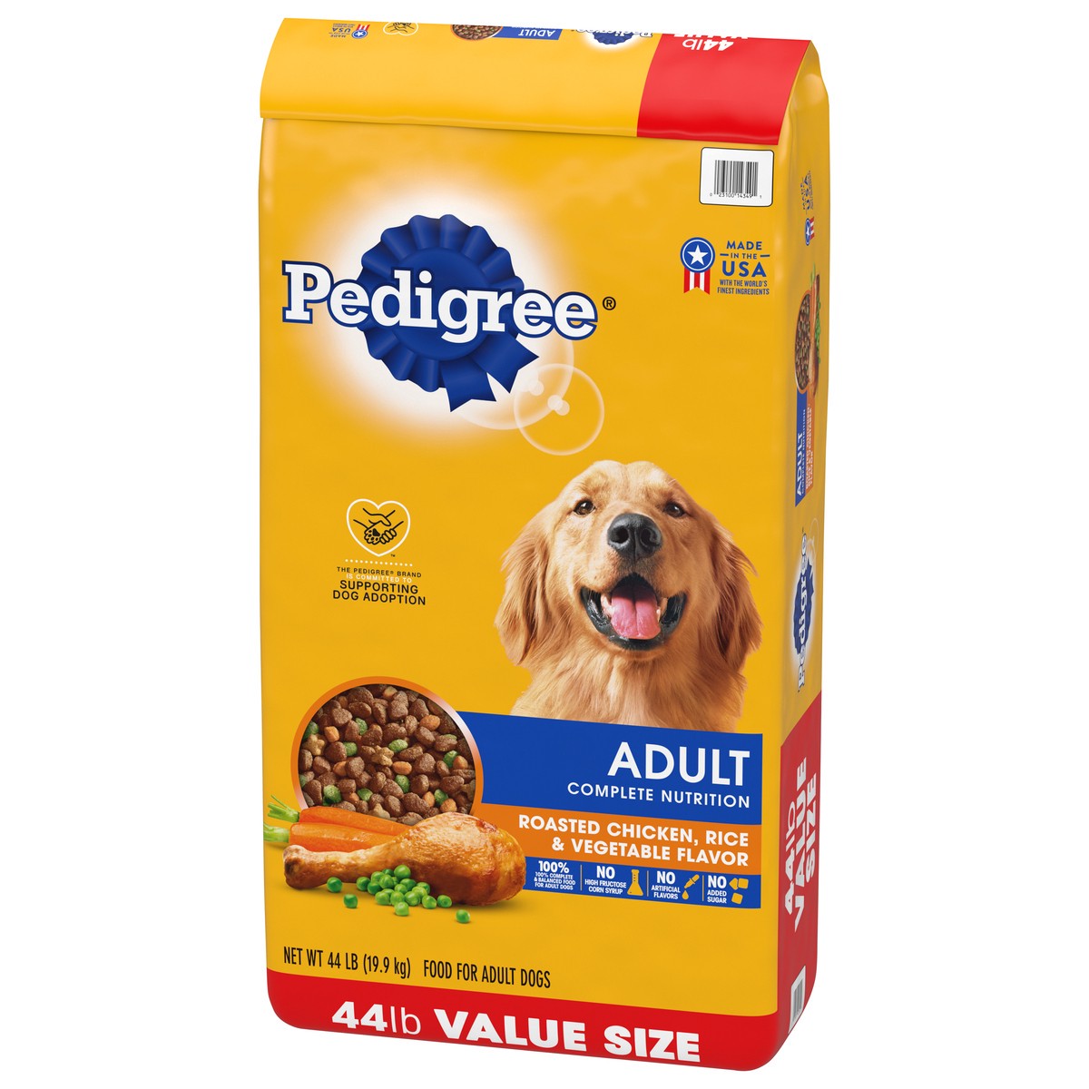 slide 15 of 16, Pedigree Adult Roasted Chicken & Vegetable Flavor Food for Dogs Value Size 44 lb, 44 lb
