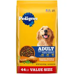 Pedigree Adult Dry Dog Food Roasted Chicken & Vegetable Flavor, 44 lb. Bag