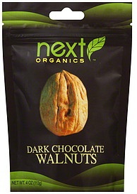 slide 1 of 1, Next Organics Dark Chocolate Walnuts, 4 oz