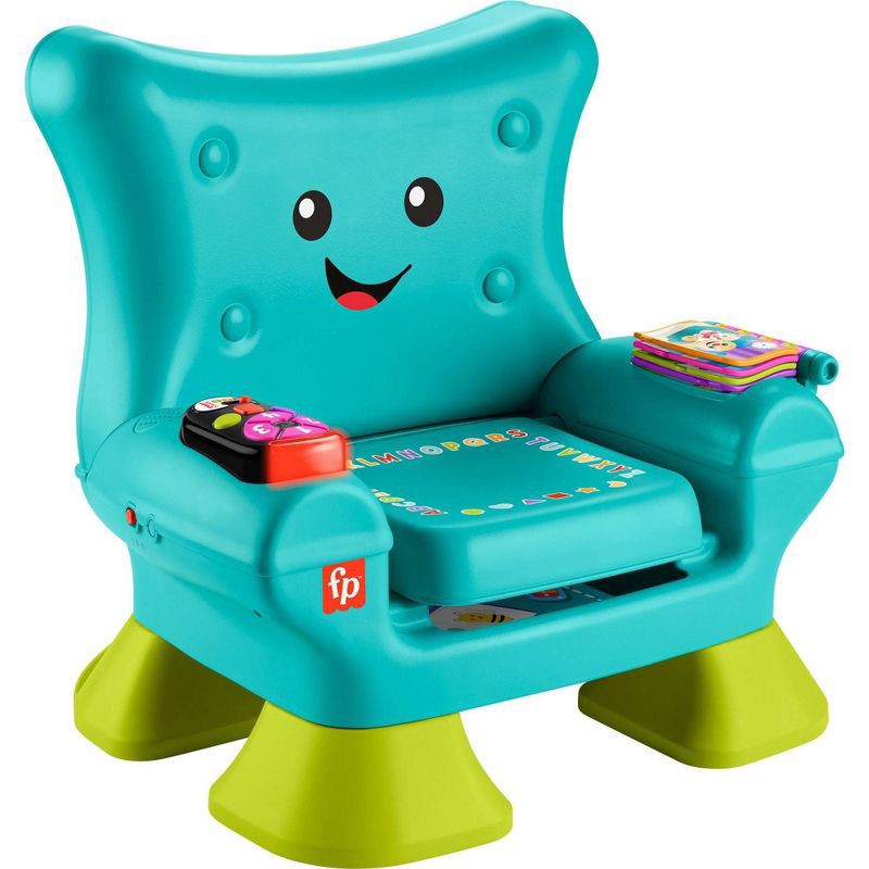 slide 1 of 6, Fisher-Price Laugh & Learn Smart Stages Chair Electronic Learning Toy - Teal, 1 ct