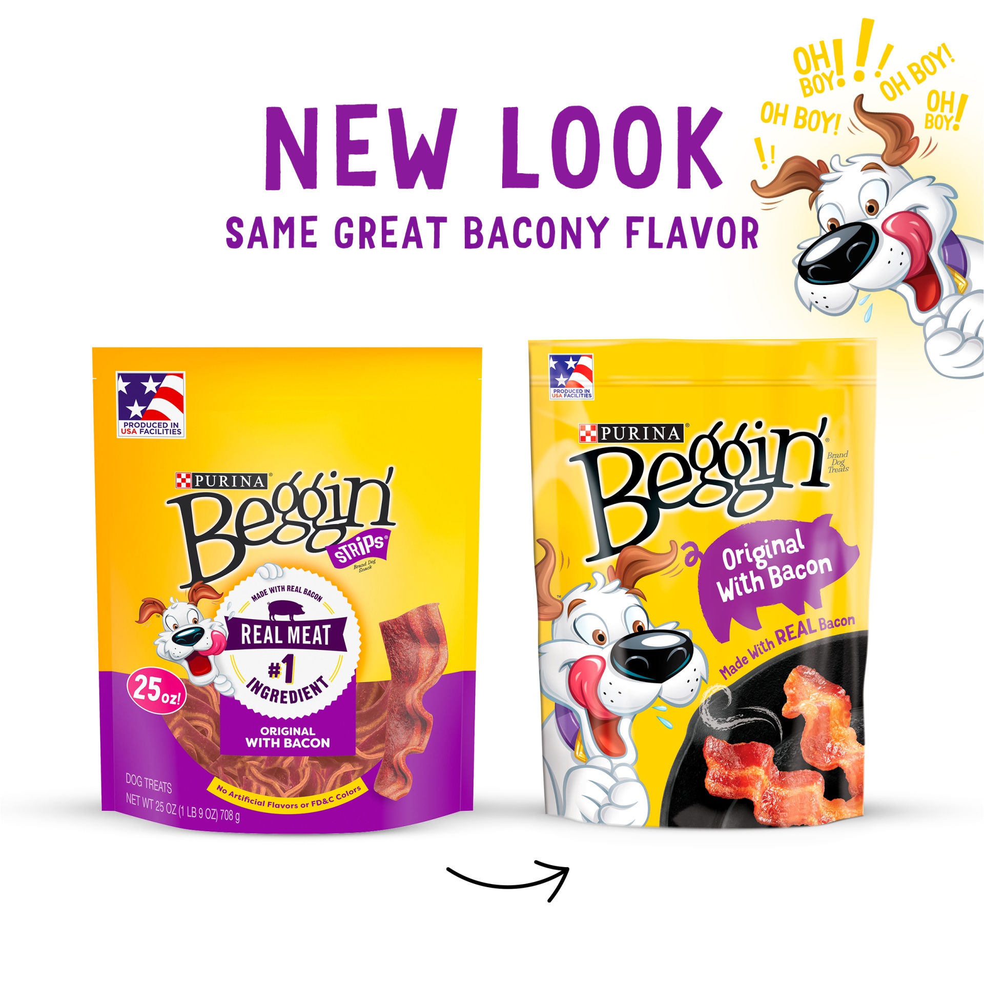 slide 2 of 6, Purina Beggin Strips Bacon Flavor Dog Snacks, 6 oz