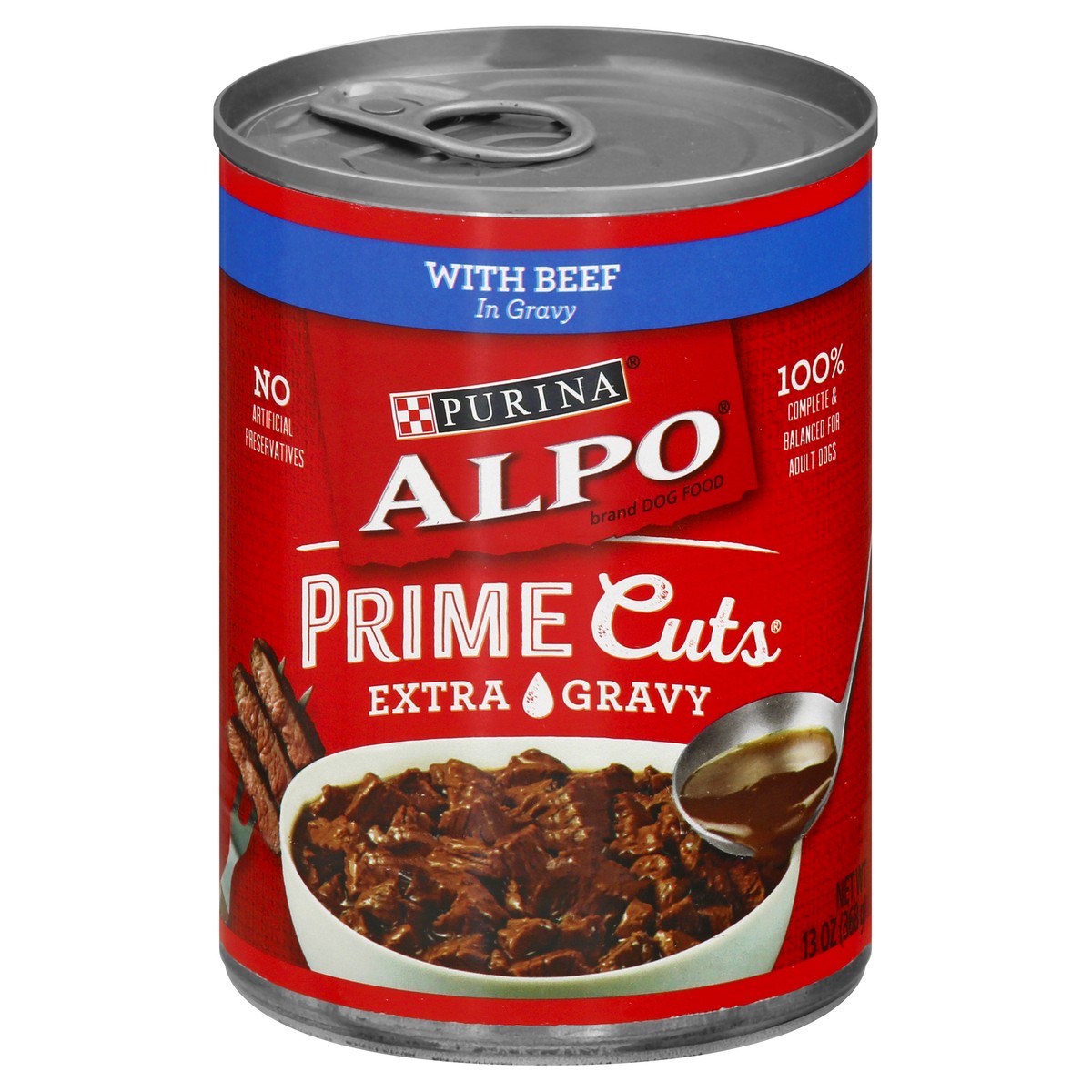 slide 1 of 7, ALPO Prime Cuts With Beef In Gravy Dog Food 13 oz, 13 oz