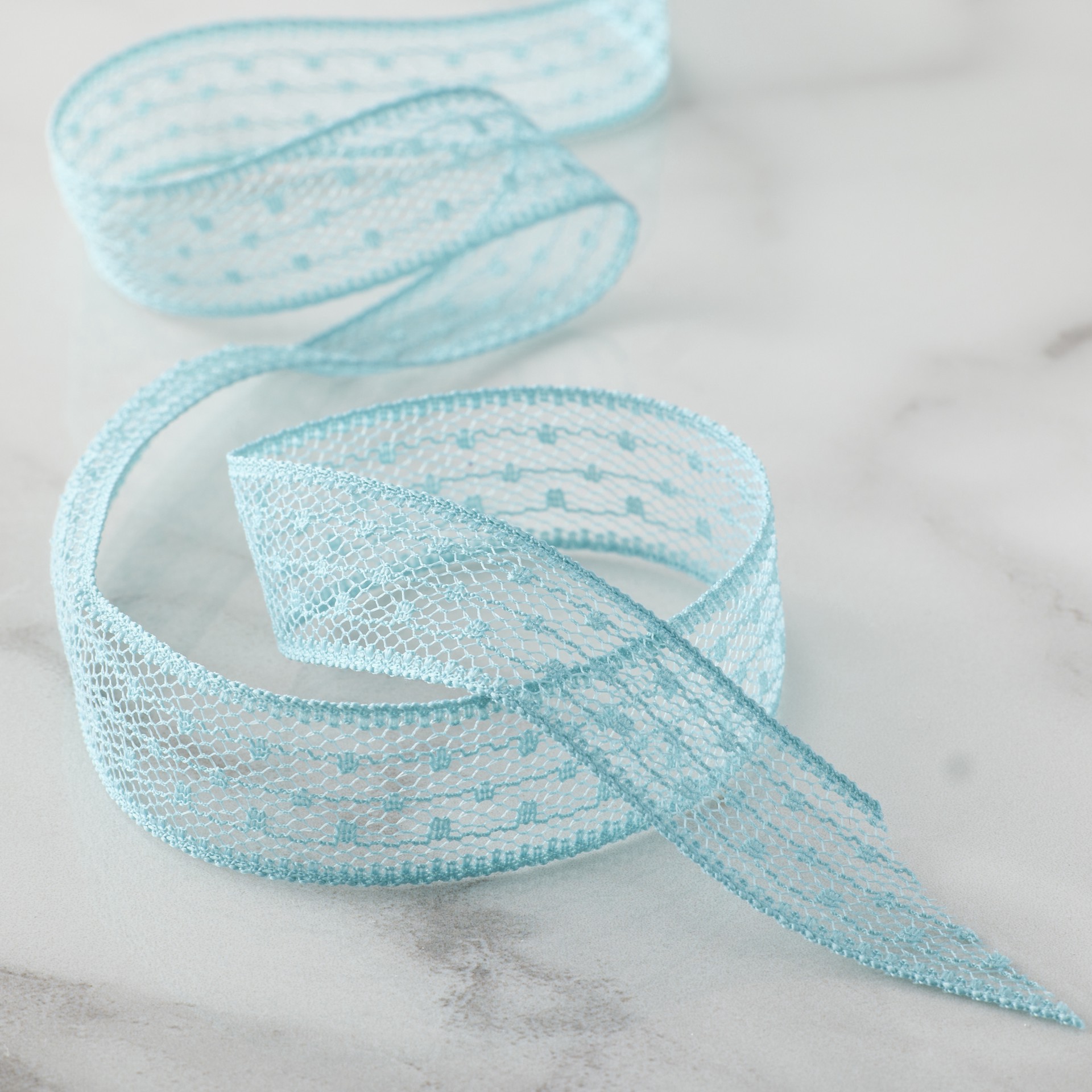 slide 2 of 2, 5/8" X 7yd. Teal Lace Ribbon By Celebrate It Classic, 5/8 in x 7 yd
