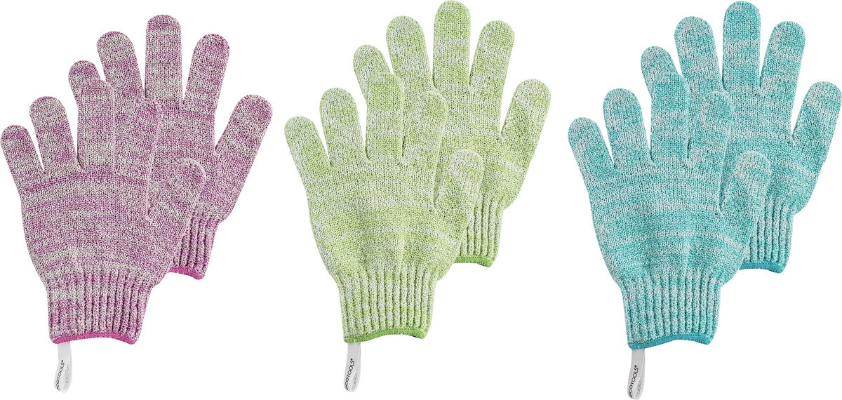 slide 2 of 2, EcoTools Green Exfoliating Shower Gloves, 1 ct