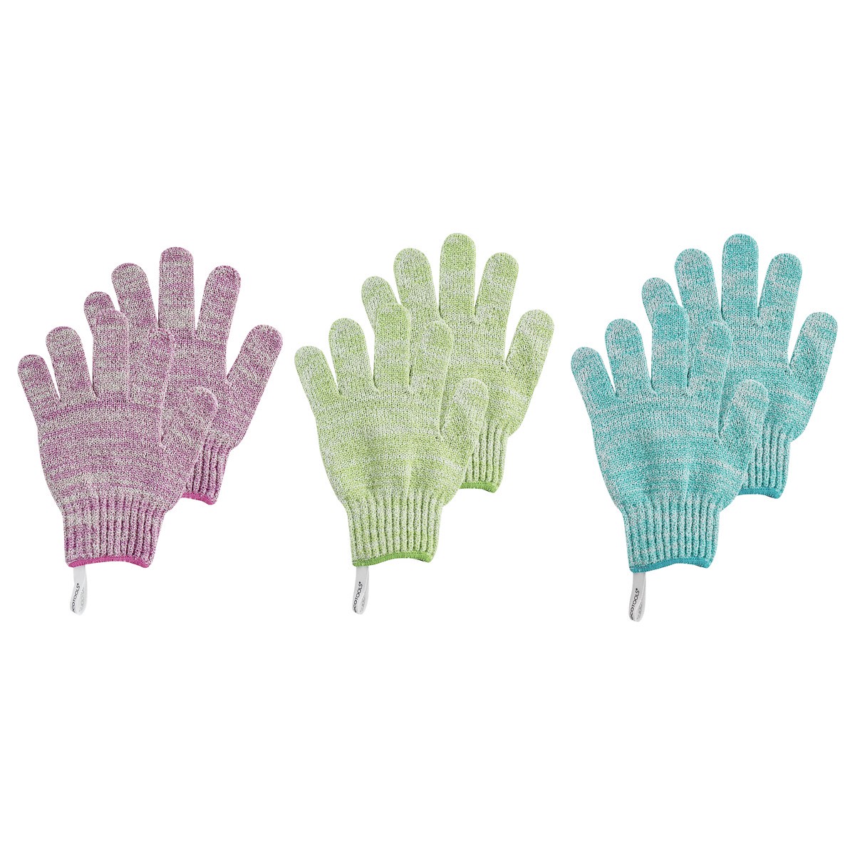 slide 1 of 2, EcoTools Green Exfoliating Shower Gloves, 1 ct