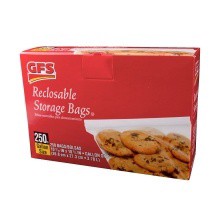 slide 1 of 1, GFS Reclosable Storage Bags, 250 ct