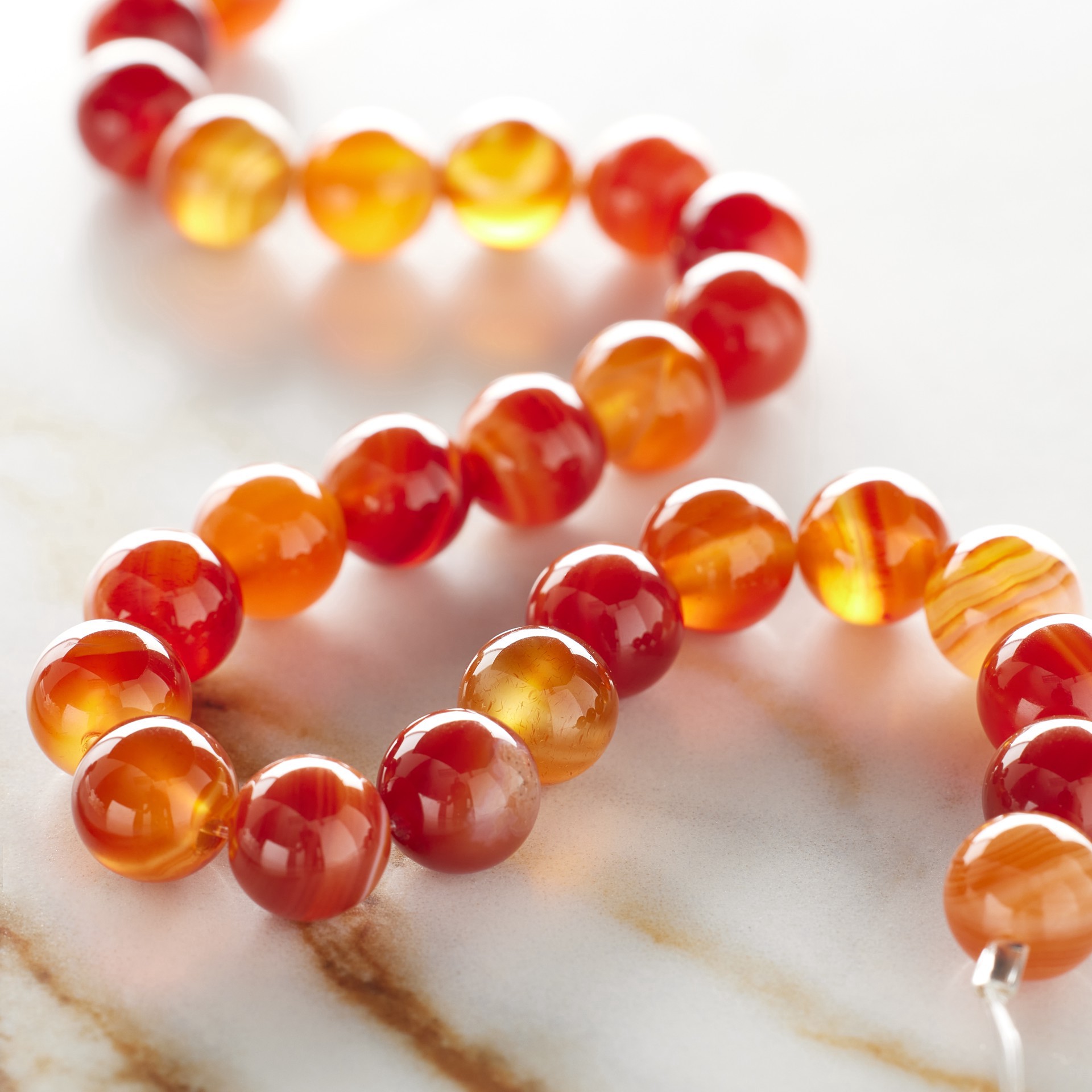 slide 3 of 3, Banded Agate Round Beads, 8mm By Bead Landing, 8mm