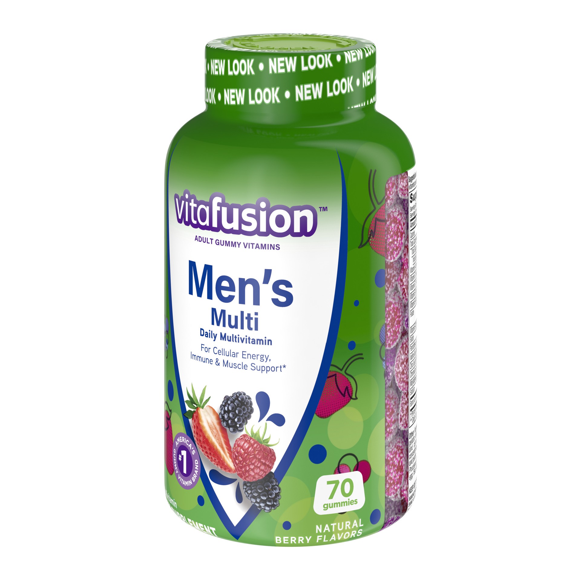 slide 3 of 5, vitafusion Men's Gummy Vitamins, 70ct, 70 ct