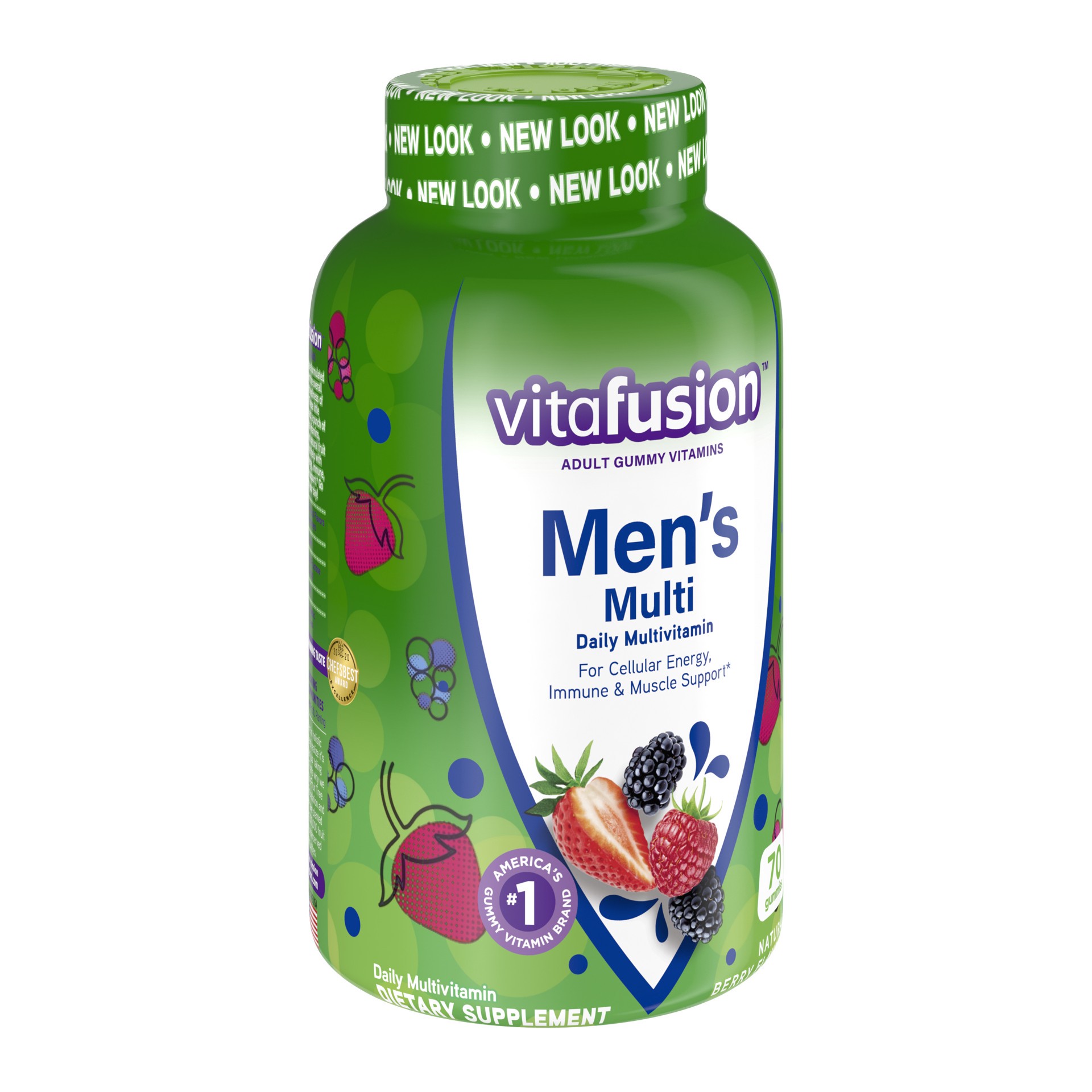 slide 4 of 5, vitafusion Men's Gummy Vitamins, 70ct, 70 ct