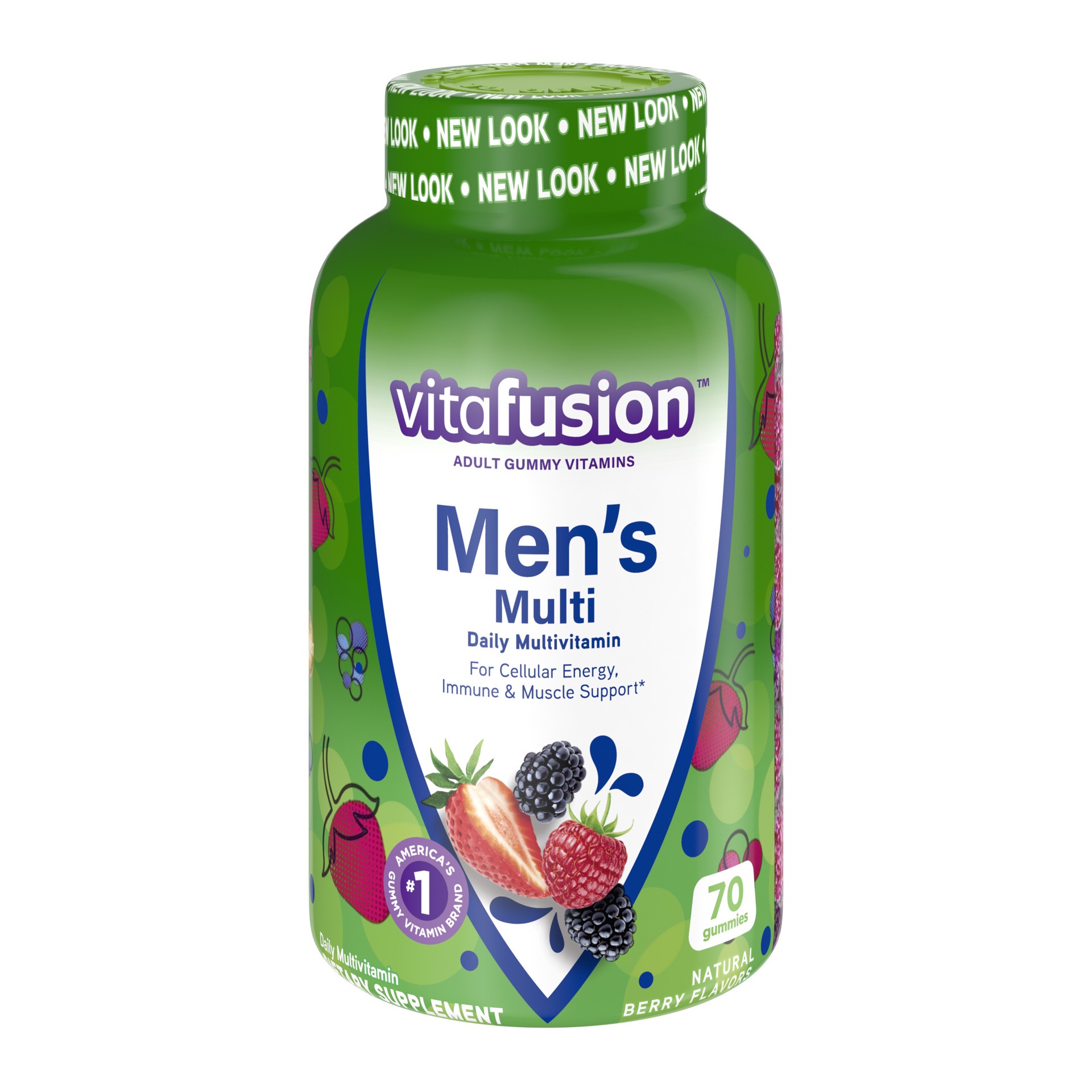 slide 1 of 5, vitafusion Men's Gummy Vitamins, 70ct, 70 ct