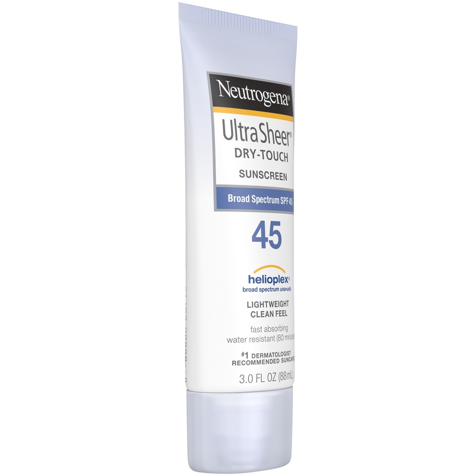 slide 2 of 6, Neutrogena Ultra Sheer Dry-Touch Broad Spectrum Sunscreen Lotion SPF 45, 3 fl oz