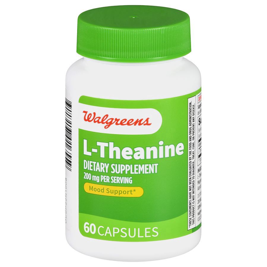 slide 1 of 5, Walgreens L-Theanine 200mg, 60 ct