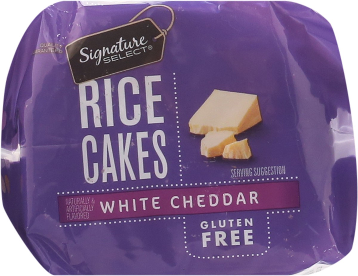 slide 2 of 14, Signature Select White Cheddar Rice Cakes 5.46 oz, 5.46 oz