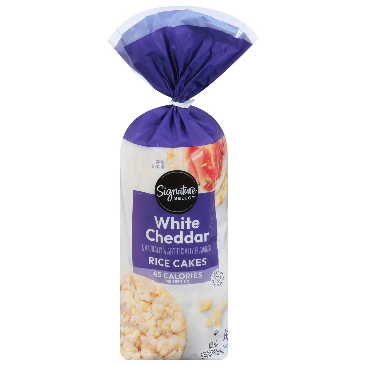 slide 1 of 14, Signature Select White Cheddar Rice Cakes 5.46 oz, 5.46 oz