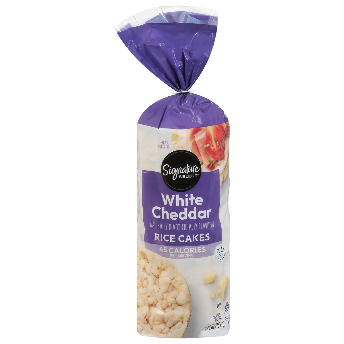 slide 1 of 14, Signature Select White Cheddar Rice Cakes 5.46 oz, 5.46 oz