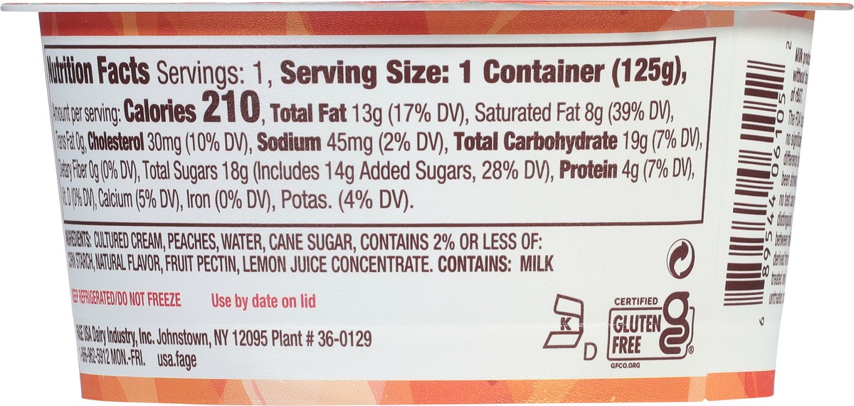 slide 4 of 13, Fage Cultured Creamy Dreamy Peach Cobbler Cream Dessert 4.4 oz, 4.4 oz