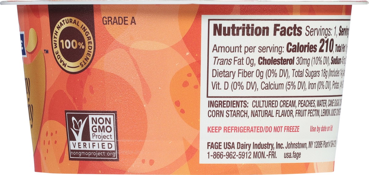 slide 12 of 13, Fage Cultured Creamy Dreamy Peach Cobbler Cream Dessert 4.4 oz, 4.4 oz