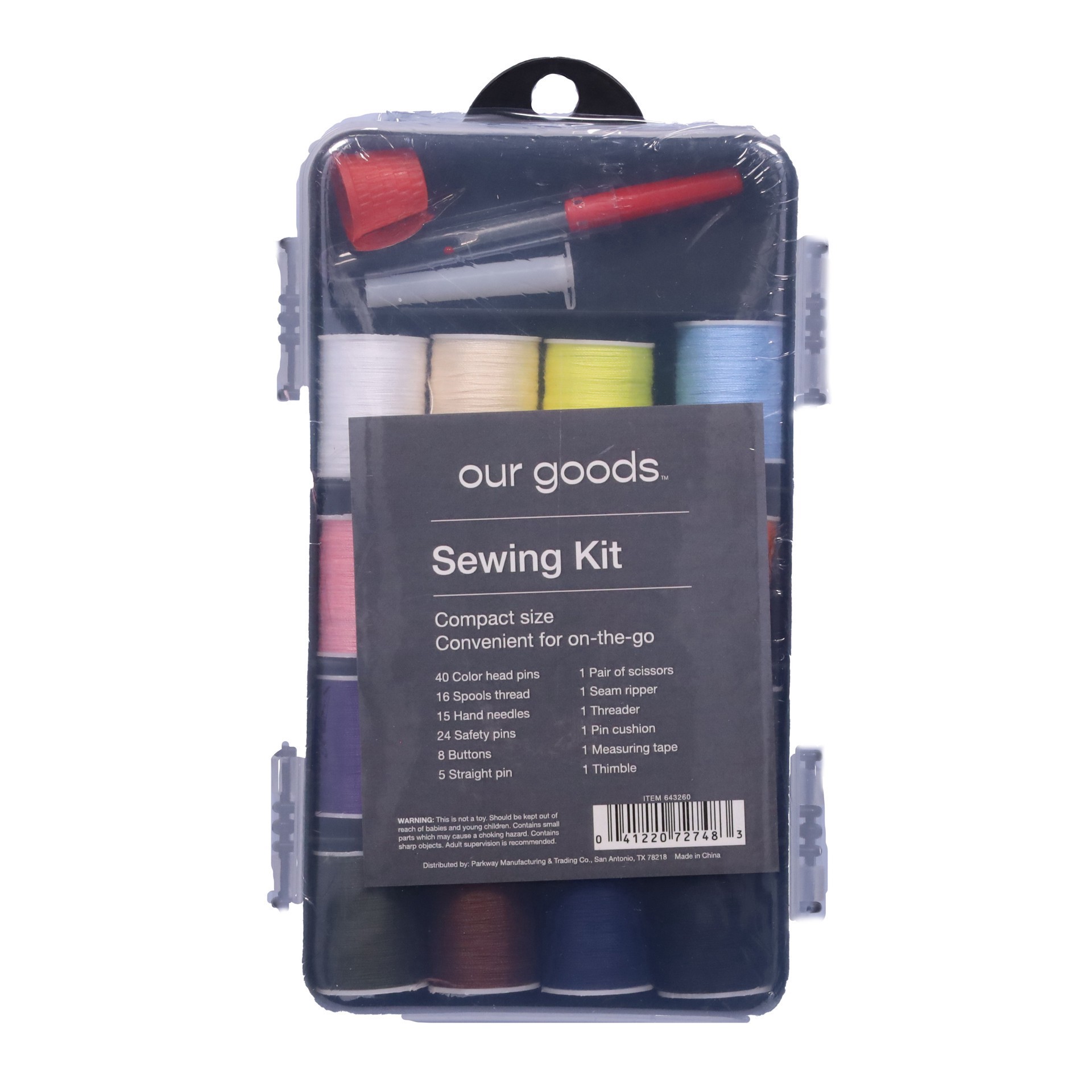 slide 1 of 1, our goods Travel Sewing Kit, 1 ct