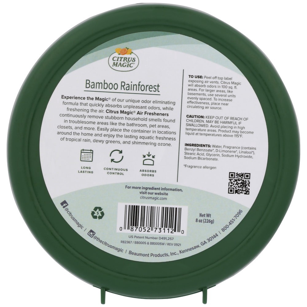 slide 2 of 3, Citrus Magic Bamboo Rainforest Air Freshener 8 oz, 8 oz