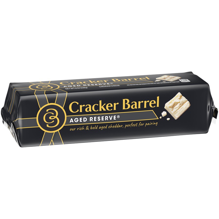 slide 8 of 8, Cracker Barrel Aged Reserve White Cheddar Cheese, 8 oz
