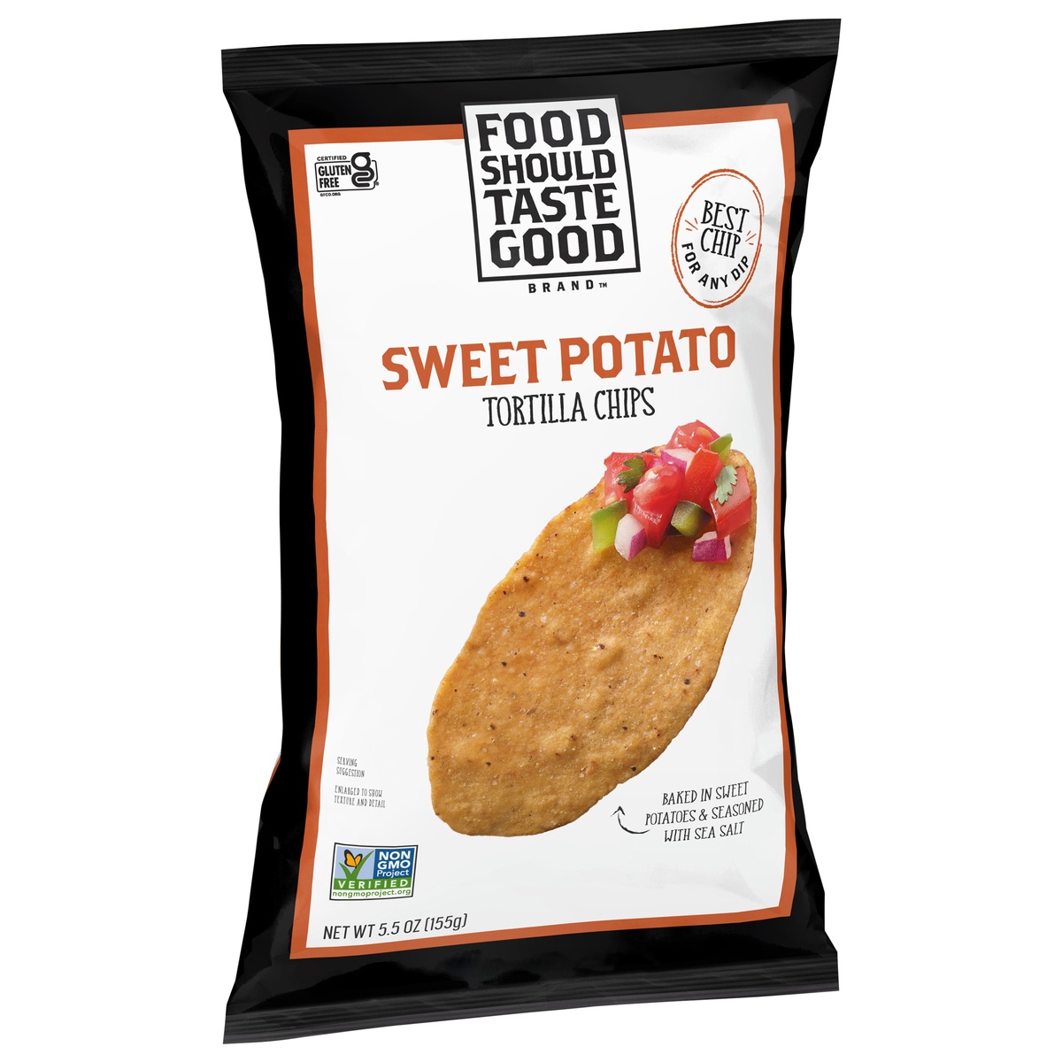 slide 2 of 11, Food Should Taste Good Sweet Potato Tortilla ChipsBag, 5.5 oz